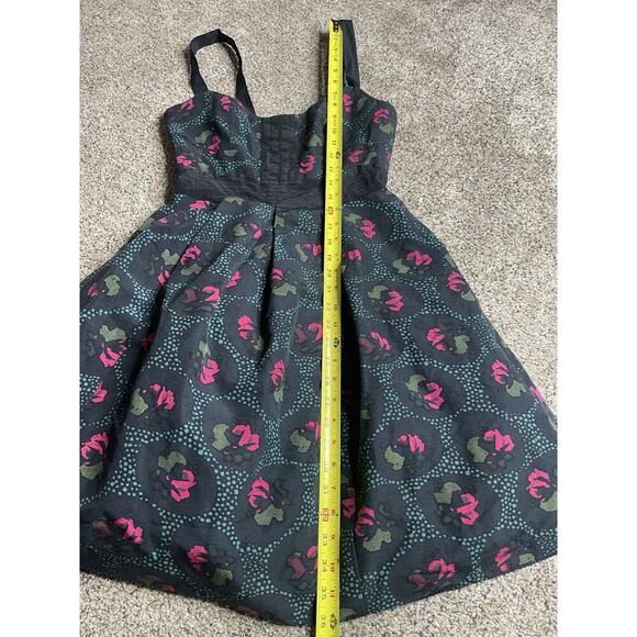 Anthropologie Frock by Tracy Reese Pin Up Fit & Flare Pink Rose Dress Size 2 XS - Picture 5 of 7